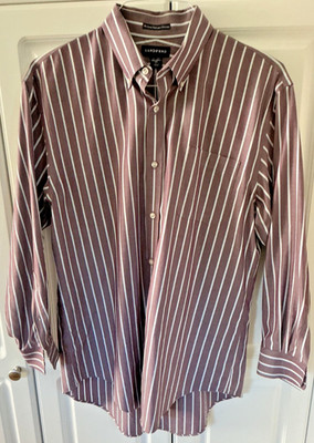 Lands' End Men's 16 1/2-32 Supima No Iron Oxford Pinpoint Button Down LS