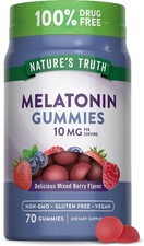 's Truth Melatonin 10mg Gummies   Berry Flavor  Vegan, Non-O,