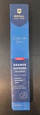Royal Craft Wood Set of 4 Drawer Dividers 17 to 22" With Inserts Natural #504702