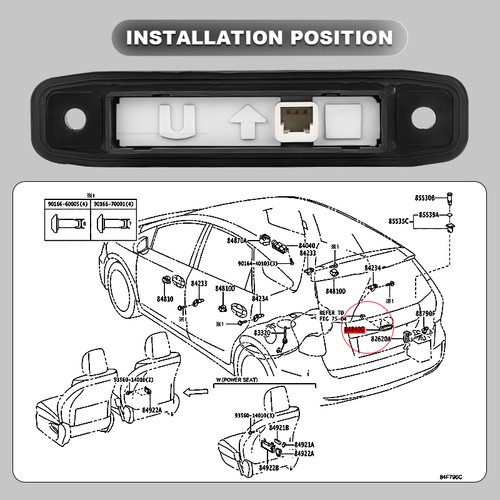 Rear Door Tailgate Trunk Lock Switch for Toyota RAV4 Highlander Land Cruiser - Picture 6 of 13