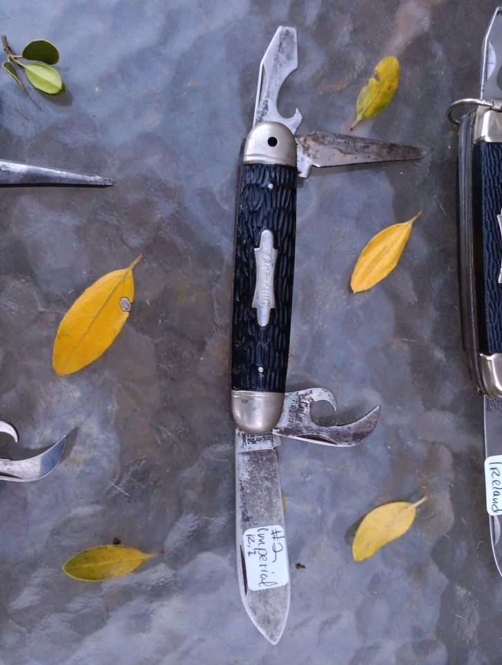 Cuchillos de campamento vintage de 4 hojas Irlanda Solingen Alemania R I EE. UU. 🇺🇸  Foto 3 de 4