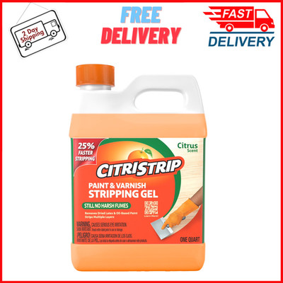 CitriStrip Paint & Varnish Stripping Gel, Citrus Scent, No Harsh Fumes, 1 Quart