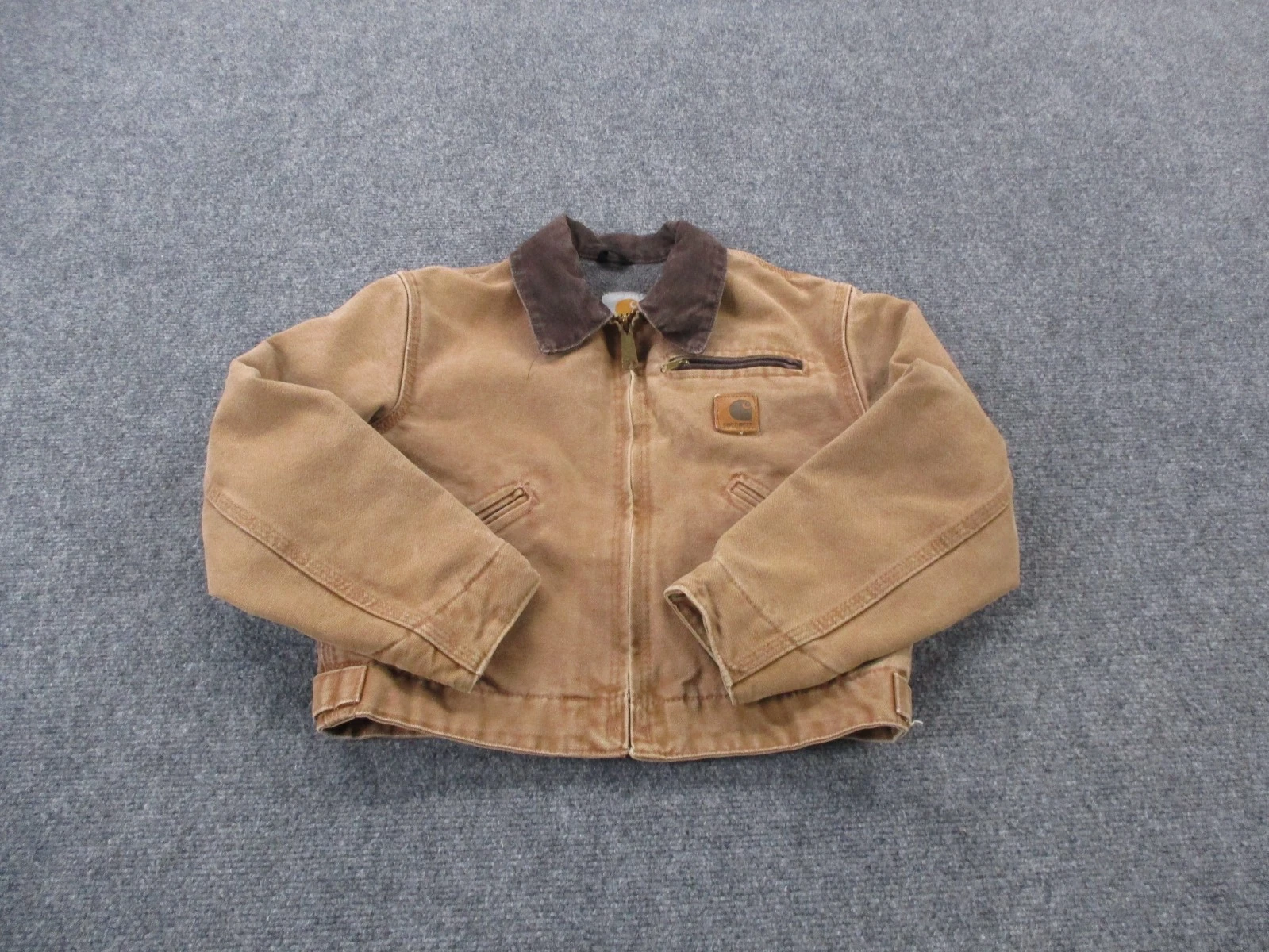 Carhartt Jacket Boys M 8 Detroit Vintage Fleece Lined Corduroy Youth YYJ97 BRN