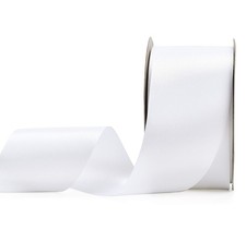 Double Face Satin Ribbon - 2 Inch 25 Yards for Gift Wrapping Ribbons Roll, White