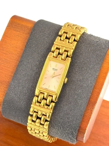 Vintage seiko 13mm Women Quartz Watch for Parts not working 2E20-6951 -f1195