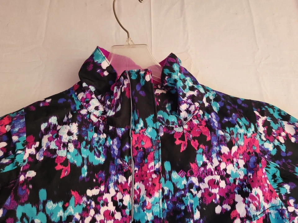 Columbia Jacket Girls Size Small Floral Coat Interchange Omni-tech S - Image 3 of 4