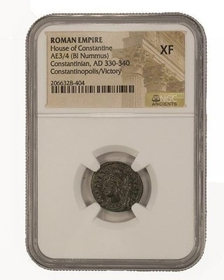 Roman AE of Constantinopolis (AD 330-346) NGC(XF)