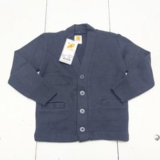 A School Apparel Cardigan Sweater Youth XS Navy Unisex 6300 Button Front
