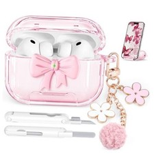 for with Safety Lock  Phone Stand for AirPods Pro 3 Case 2025 B-Clear Pink
