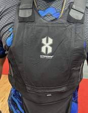 ABA Concealable Adjustable Xtreme Armor Carrier W/Logo Navy Ripstop tail -