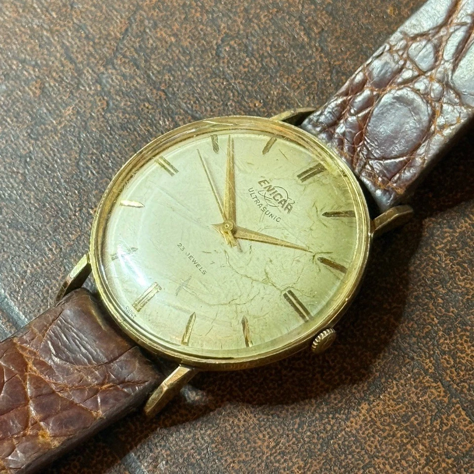 Vintage Enicar Ultrasonic Dress Watch In Great Condition Running & Keeping Time - image 2 of 4