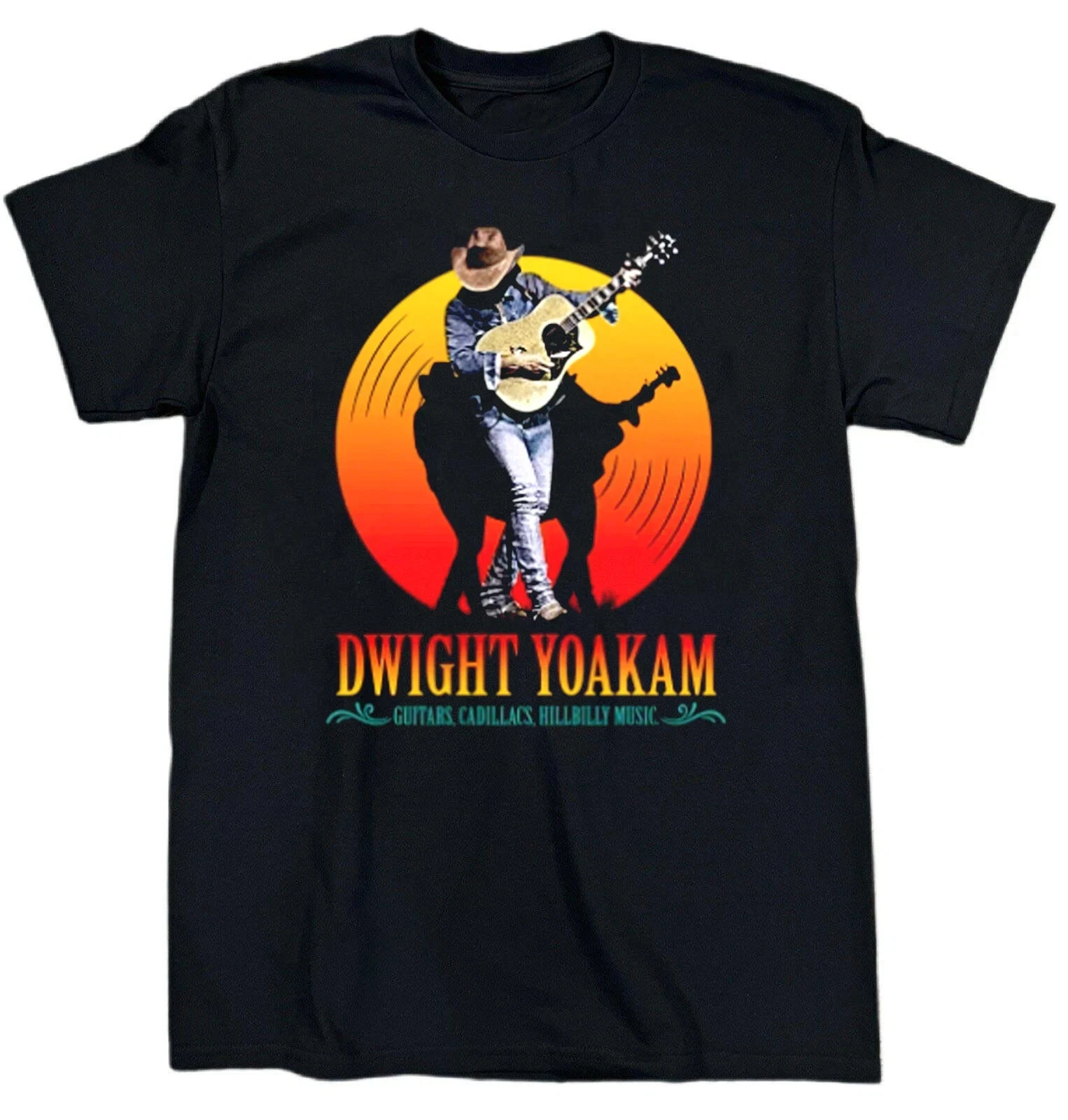 Dwight Yoakam Heavy Cotton Black T-Shirt