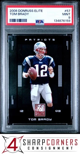 2008 DONRUSS ELITE #57 TOM BRADY PATRIOTS PSA 9