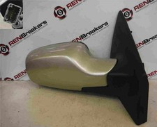 Renault Clio MK3 2005-2009 Drivers OS Wing Mirror Beige Gold TED11 Electric FOLD