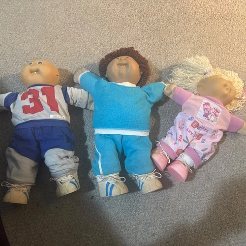 Cabbage Patch Kids Dolls 3 Doll Lot Vintage
