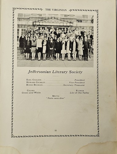Jahrbuch Annual Virginia High School Bristol 1930 The Virginian - Bild 7 von 12