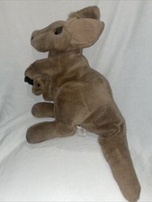 Folkmanis Kangaroo with Joey Hand Puppet Brown Plush Stuffed