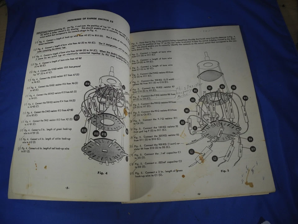 ¡Original! Manual de construcción EICO 249 Peak-to-Peak VTVM (¡Envío gratuito!) Foto 4 de 4