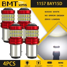 4x 1157 2057 LED Reverse Backup Light Bulbs White 6000K For Hyundai Tucson