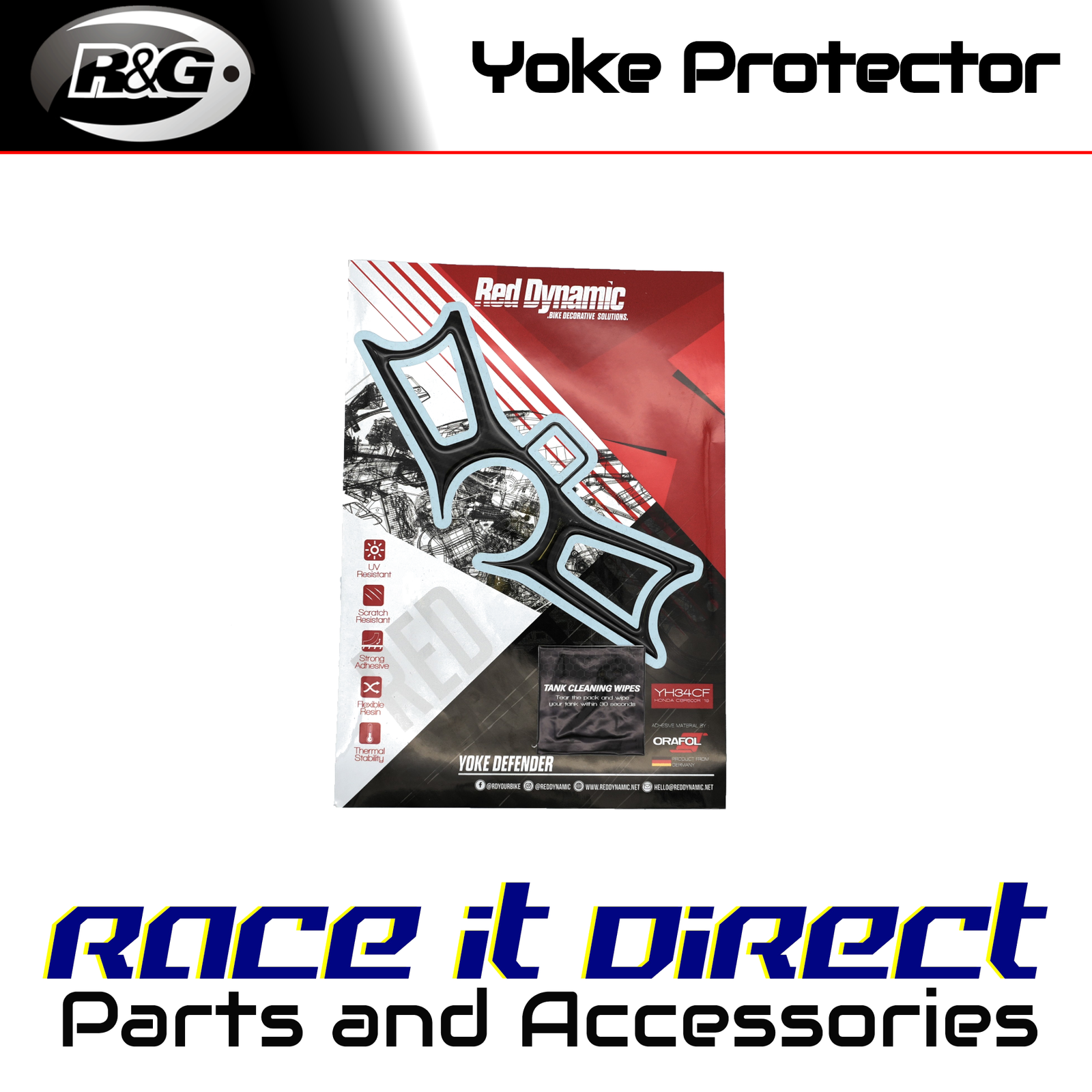 R&G - RD-YH34CF - Red Dynamic Fuel Cap / Yoke Protectors