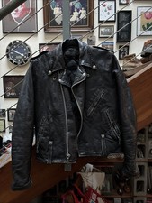 1970s Vintage Harley Davidson AMF Leather Biker Jacket Size 42