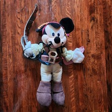 Disney Parks Mickey Mouse Pirate Plush Stuffed Animal Figure Soft Play Toy