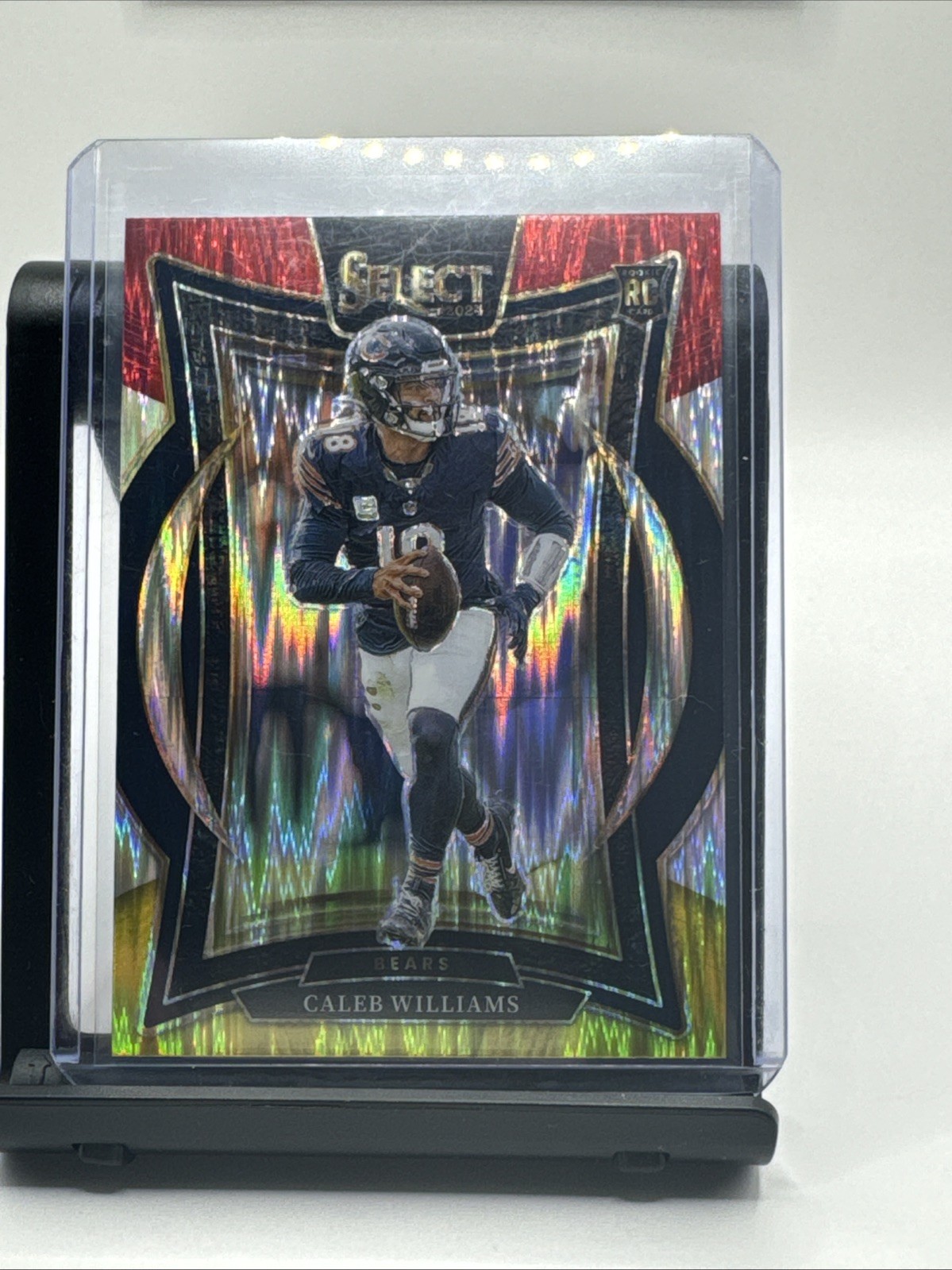 2024 Panini Select - Concourse Caleb Williams #25 Red & Yellow Shock Prizm (RC)