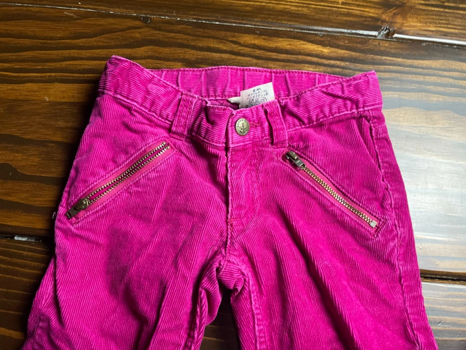 Pantalones Lands' End, para niña talla 5, rosa, pana, pierna recta, cintura ajustable Foto 3 de 4