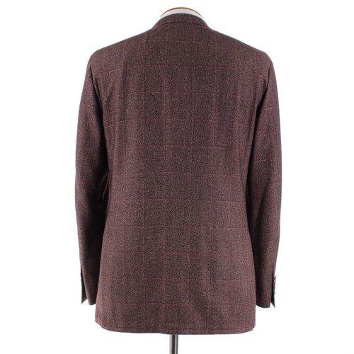 Samuelsohn NWT Wool / Cotton / Silk Sport Coat Size 42L US In Browns Plaid - Picture 5 of 11
