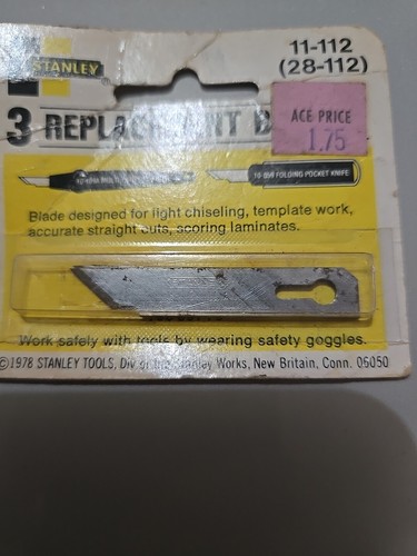 Vintage Stanley Hobby Knife Blades 2 Pack 11-114 11-112 New Old Stock 6 Blades - Picture 5 of 21