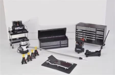 for Garage Series Repair Tools and Accessories Set black 1:18 Accessory Model