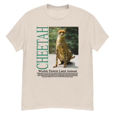 Cheetah Worlds Fastest Land Animal Vintage 90's Zoo Cat T-Shirt