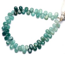 Natural Gem Grandidierite 7x5 to 8x5mm Smooth Pear Shape Beads 8.5" Strand