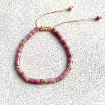 Must-Have2025HOT Rhodonite Bead Delicate 3MM Stone Bead Pink Women Bracelet Gift