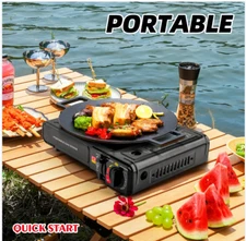 Portable Butane Gas Stove with Fuel and Carrying Case - FREE SHIPPING 
