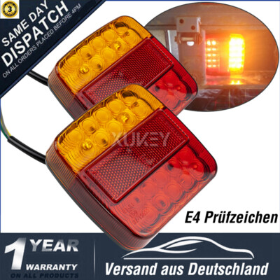 2X LED Beleuchtungsset Rückleuchten PKW Anhänger mit Kennzeichenbeleuchtung | DE