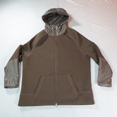 Poivre Blanc Jacket Womens 2XL XXL Brown Hoodie Ski Outdoor Reflective Stripe
