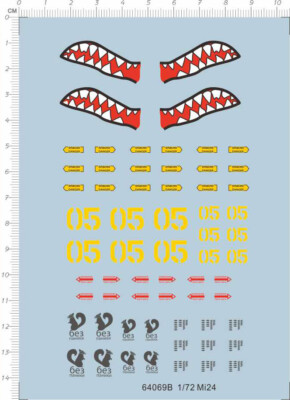Detail Up 1/72 mi24 M -24 helicopter Model Kit Water Decal