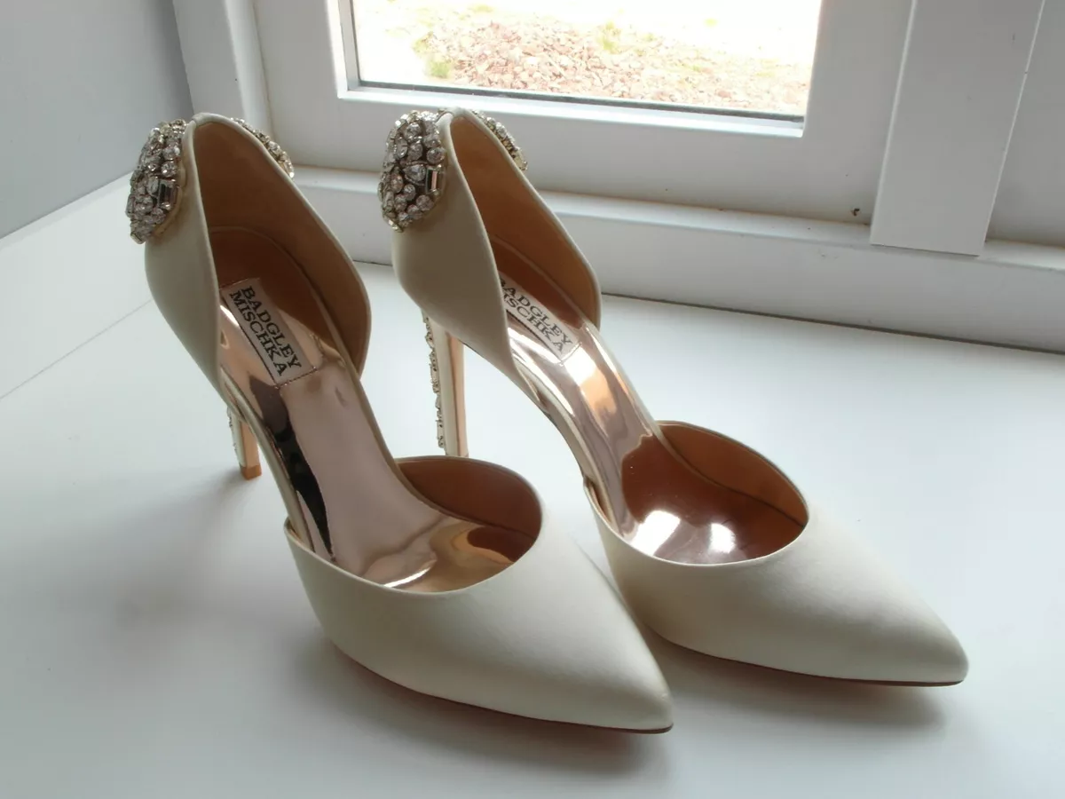 Badgley mischka bridal shoes ivory hot sale