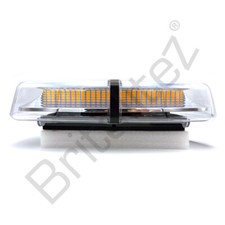 Bolt-On Clear Amber LED Mini Lightbar Flashing Warning Beacons, Britalitez