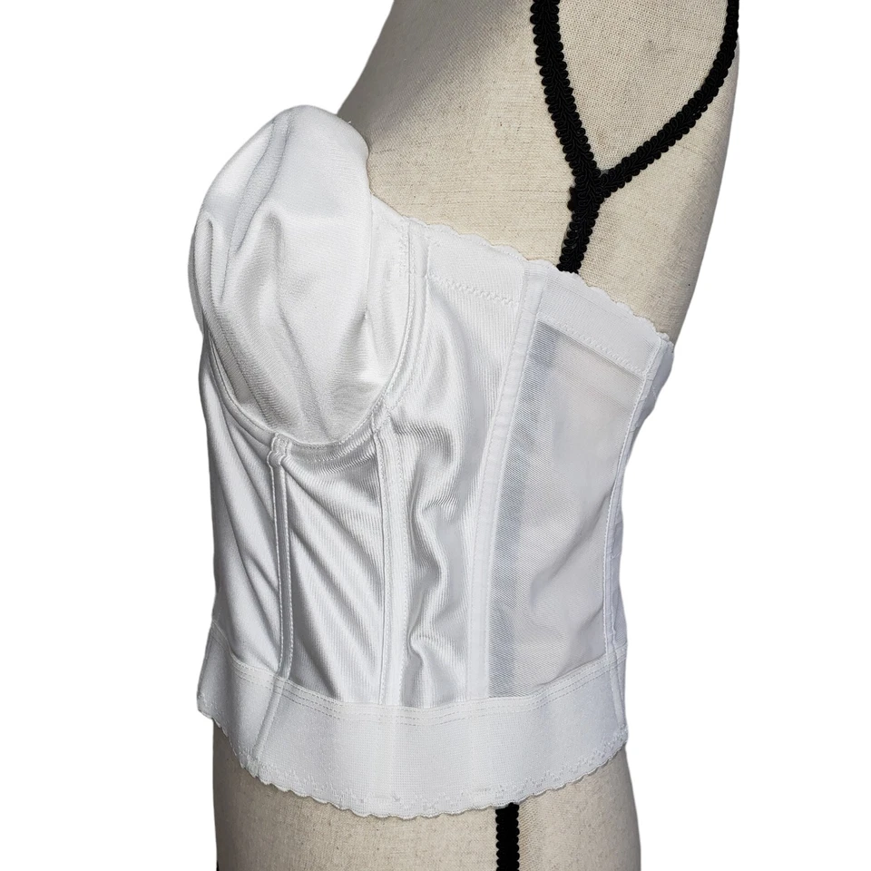 Sujetador Goddess Longline 38C Sin Tirantes Deshuesado Bustier Blanco Con Aros Novia Foto 2 de 4