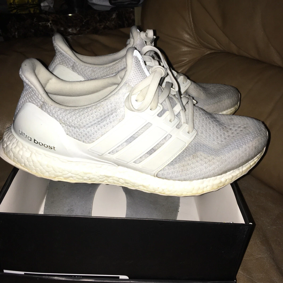 Ultra boost best sale triple white 44