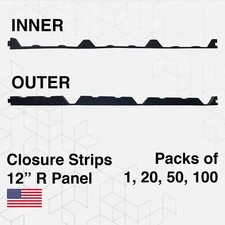 Duco Plus 12in Profile R 3ft Panel Foam Closure Strips Metal Roofing Panels