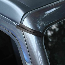 2 Rain Diverter Guard Black ABS for 2018 2019 2020 2021 Jeep Wrangler JL Replace