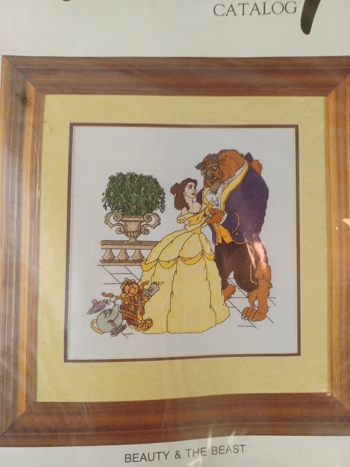 The Disney Catalog Beauty And The Beast Cross Stitch Pattern Book Kit 9"x8 1/2" - Image 2 of 4