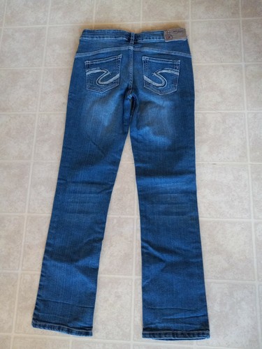 Silver Jeans Womens Tammy 1066 Blue Med Wash Stretch Girls Jeans 12X26 - Picture 3 of 5