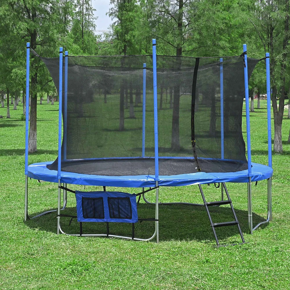 Round Trampoline Enclosure Net Replacement Fence Fits 14FT 8 Pole