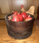 Farmhouse Primitive Bent Wood Dry Measurer Box Lapped Side original nails 7" USA — photo 4