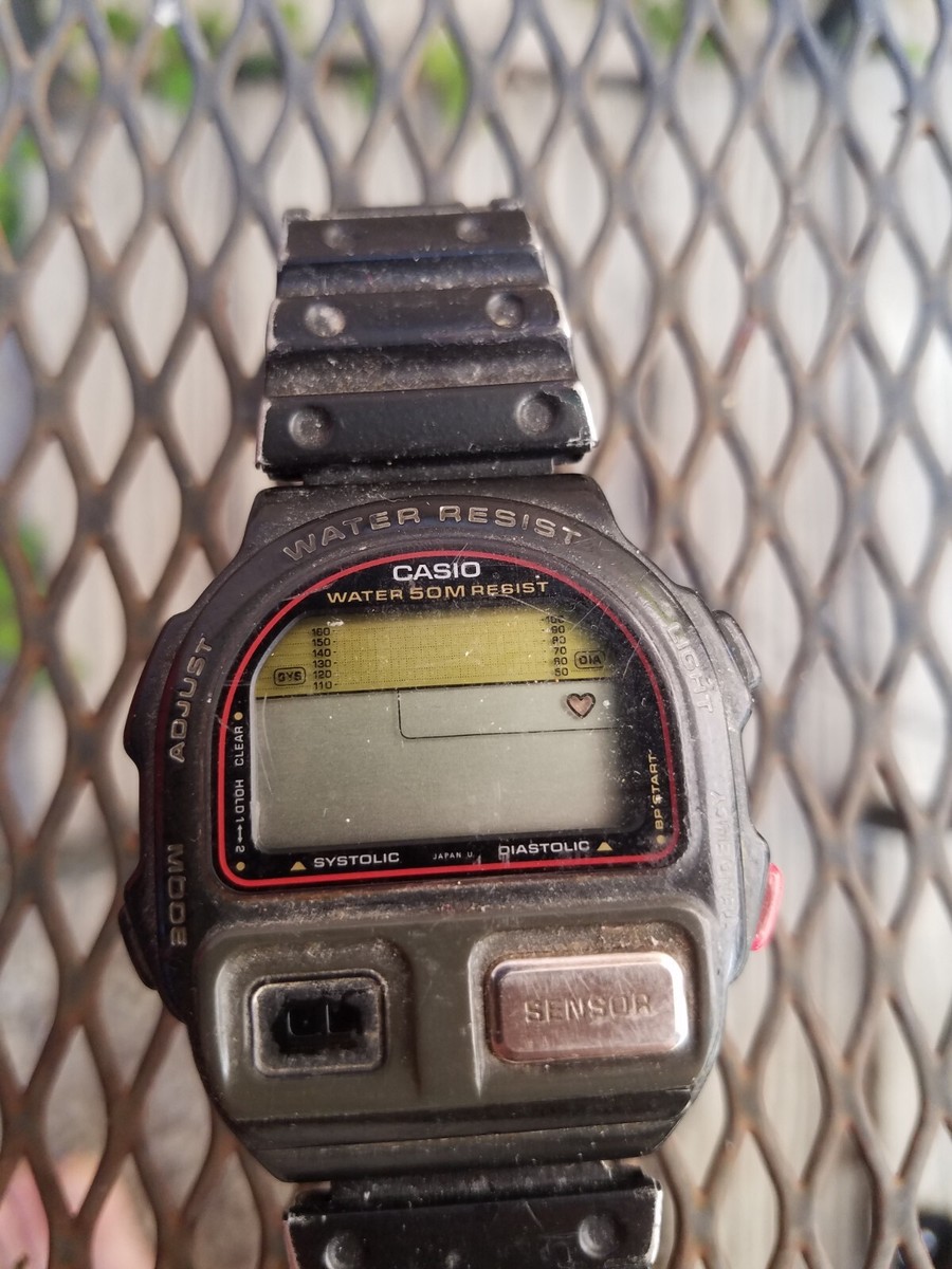 Casio BP-100 Blood Pressure Monitor Vintage Digital Watch Made in