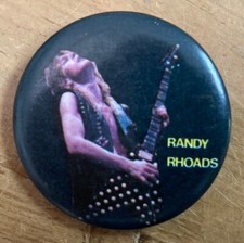 Randy Rhoads Polka Dot Flying-V Button Vintage 80s Rock & Roll Collectible OZZY